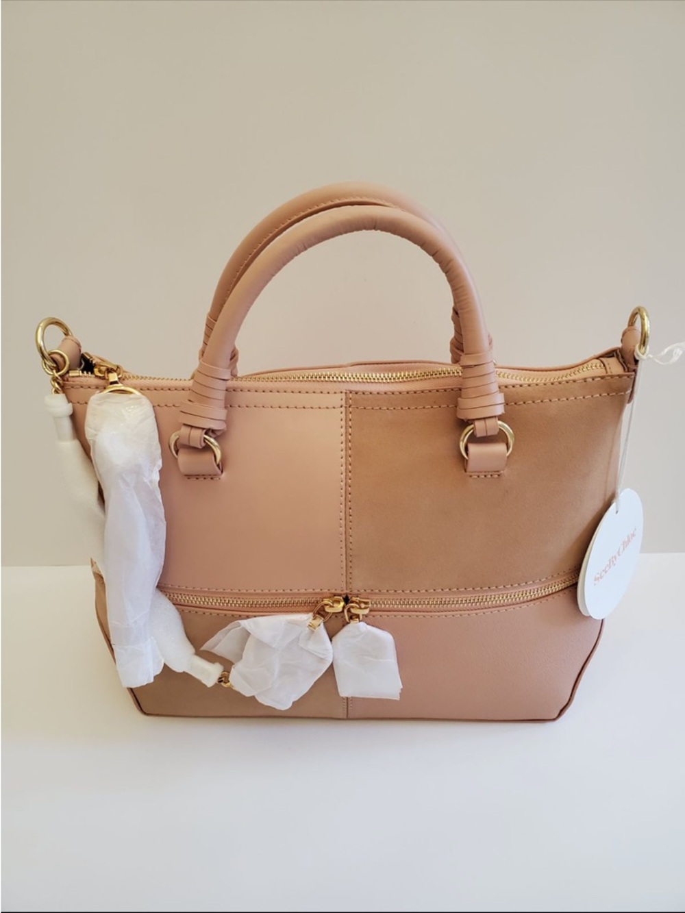 See By Chloé Blush Two-Tone Top-Handle Satchel